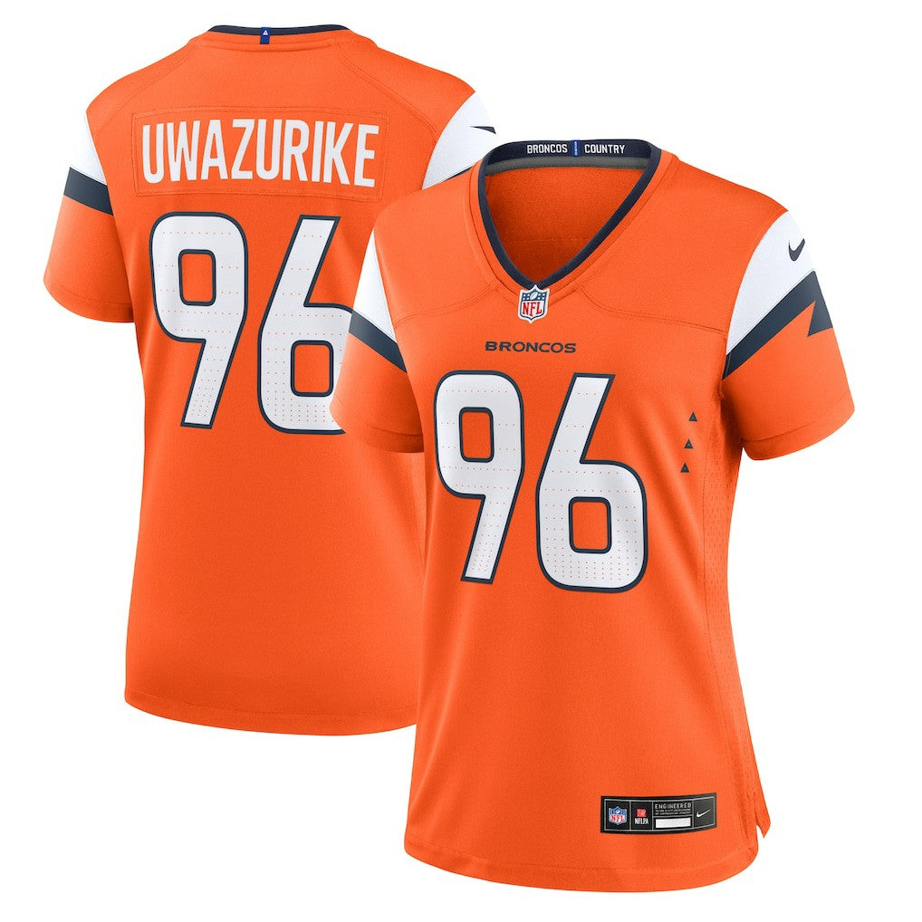 Eyioma Uwazurike Denver Broncos Women's Team Game Jersey Orange | Nike for Sale