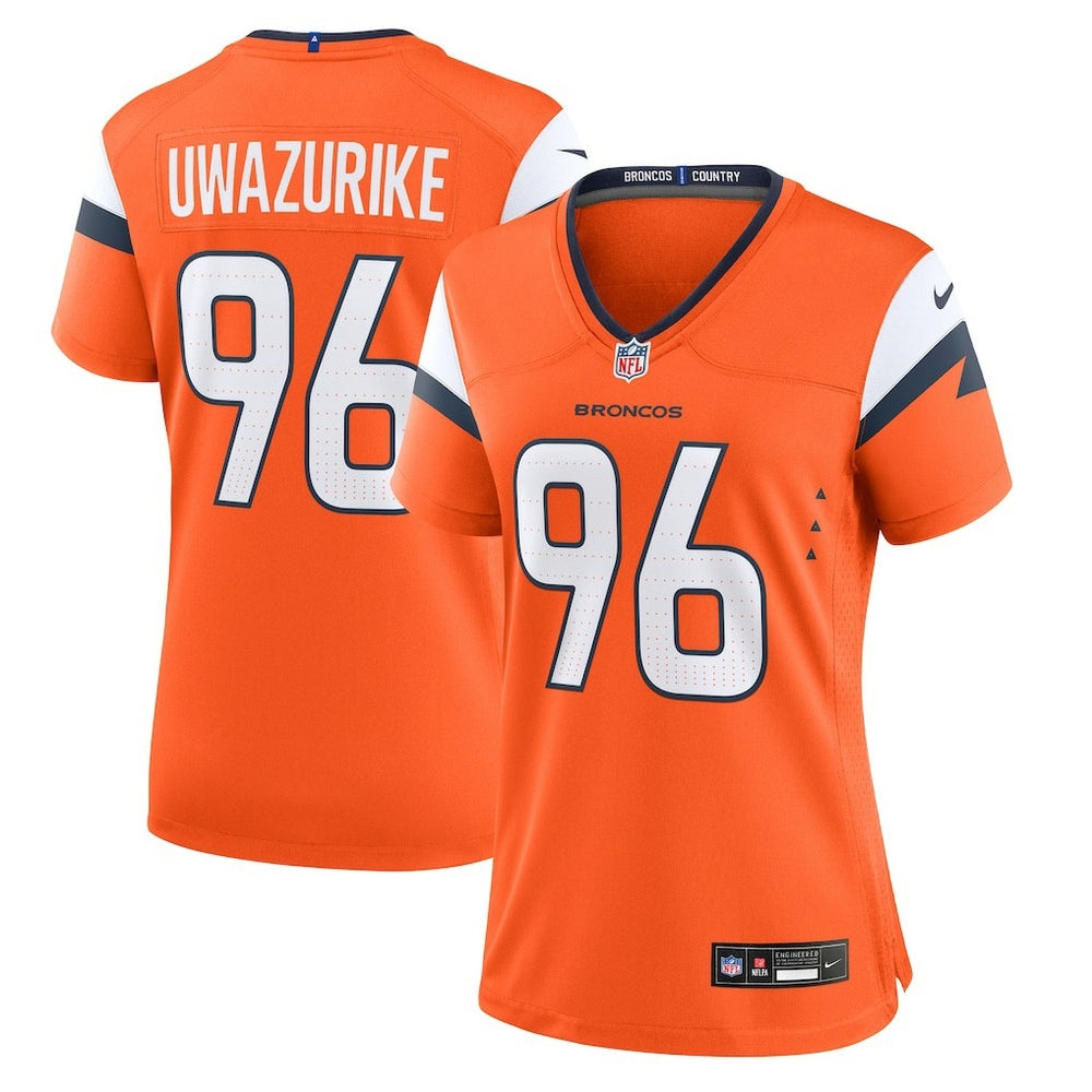 Eyioma Uwazurike Denver Broncos Women's Team Game Jersey Orange | Nike for Sale