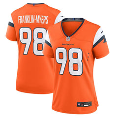 John Franklin-Myers Denver Broncos Women's Team Game Jersey Orange | Nike for Sale