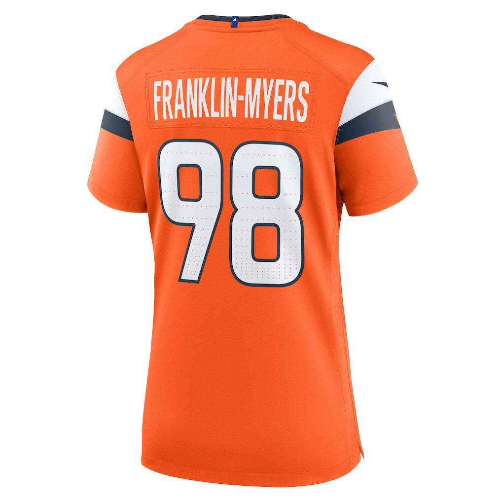 John Franklin-Myers Denver Broncos Women's Team Game Jersey Orange | Nike for Sale