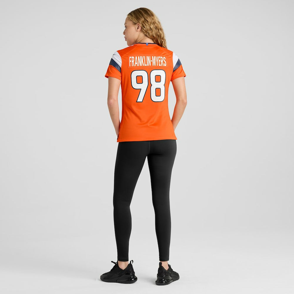John Franklin-Myers Denver Broncos Women's Team Game Jersey Orange | Nike for Sale