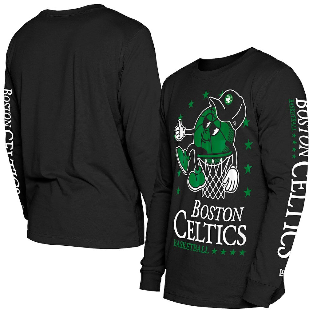Boston Celtics Old School Sport Long Sleeve T-Shirt Black - NBA