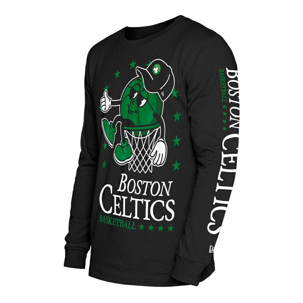 Boston Celtics Old School Sport Long Sleeve T-Shirt Black - NBA