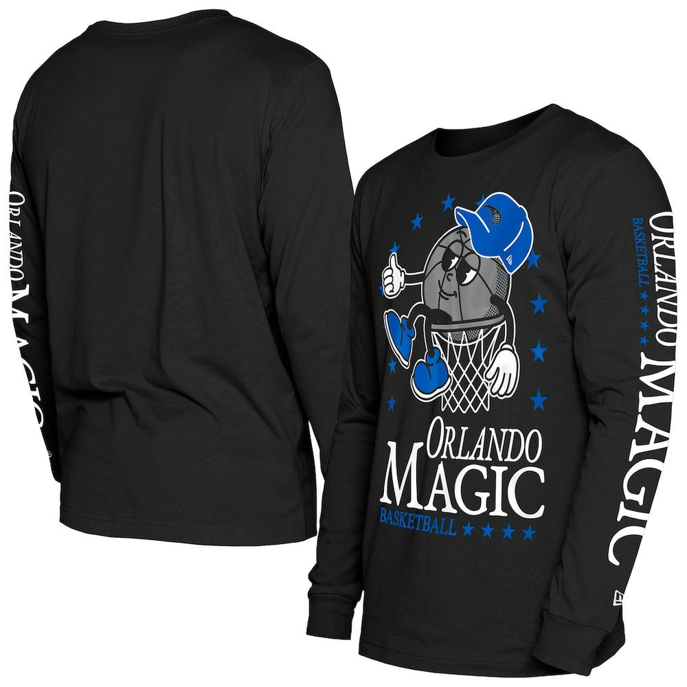 Orlando Magic Old School Sport Long Sleeve T-Shirt Black - NBA