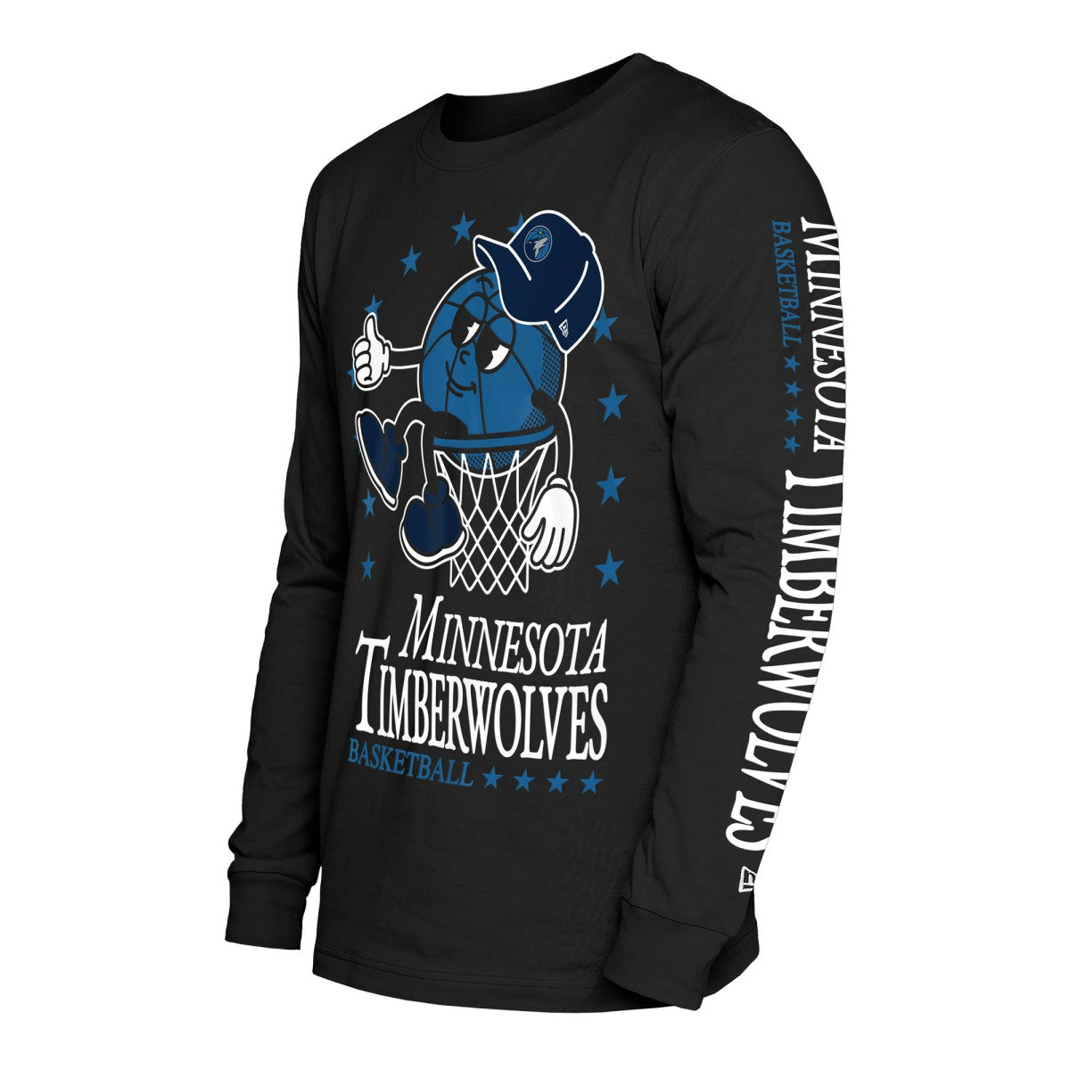 Minnesota Timberwolves Old School Sport Long Sleeve T-Shirt Black - NBA
