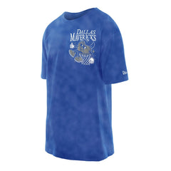 Dallas Mavericks Old School Sport Enzyme Wash Oversized T-Shirt Blue - NBA