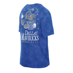 Dallas Mavericks Old School Sport Enzyme Wash Oversized T-Shirt Blue - NBA