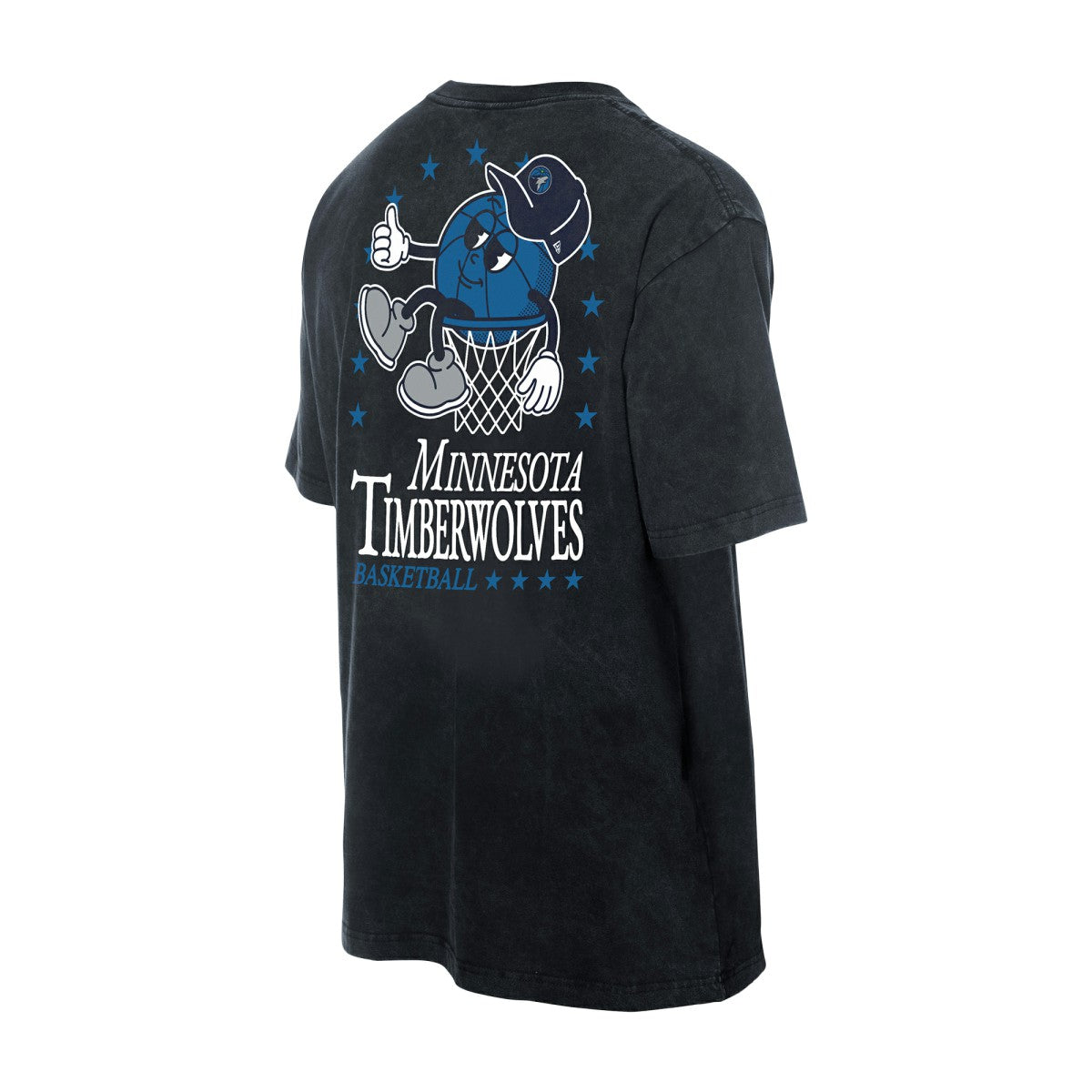 Minnesota Timberwolves Old School Sport Enzyme Wash Oversized T-Shirt Black - NBA