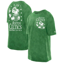 Boston Celtics Old School Sport Enzyme Wash Oversized T-Shirt Kelly Green - NBA