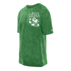 Boston Celtics Old School Sport Enzyme Wash Oversized T-Shirt Kelly Green - NBA