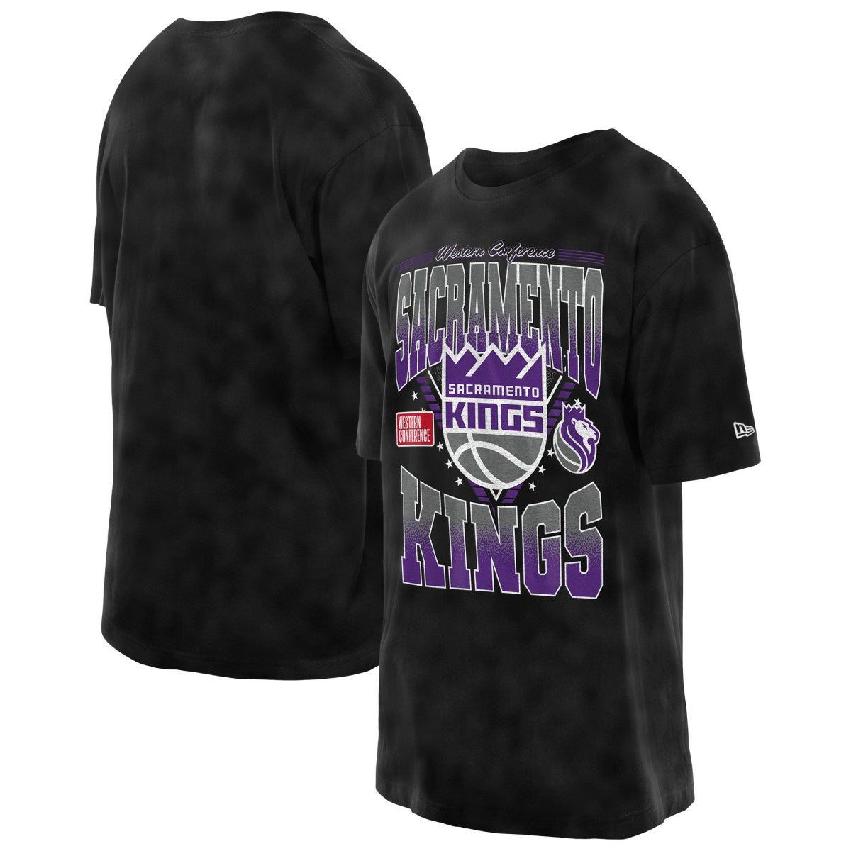 Sacramento Kings Old School Sport Vintage Wash T-Shirt Black - NBA