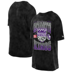 Sacramento Kings Old School Sport Vintage Wash T-Shirt Black - NBA