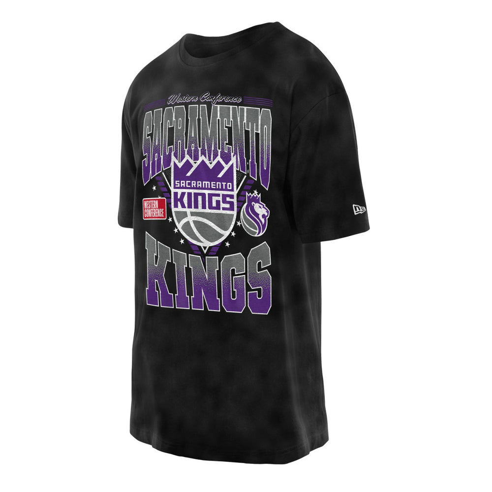 Sacramento Kings Old School Sport Vintage Wash T-Shirt Black - NBA
