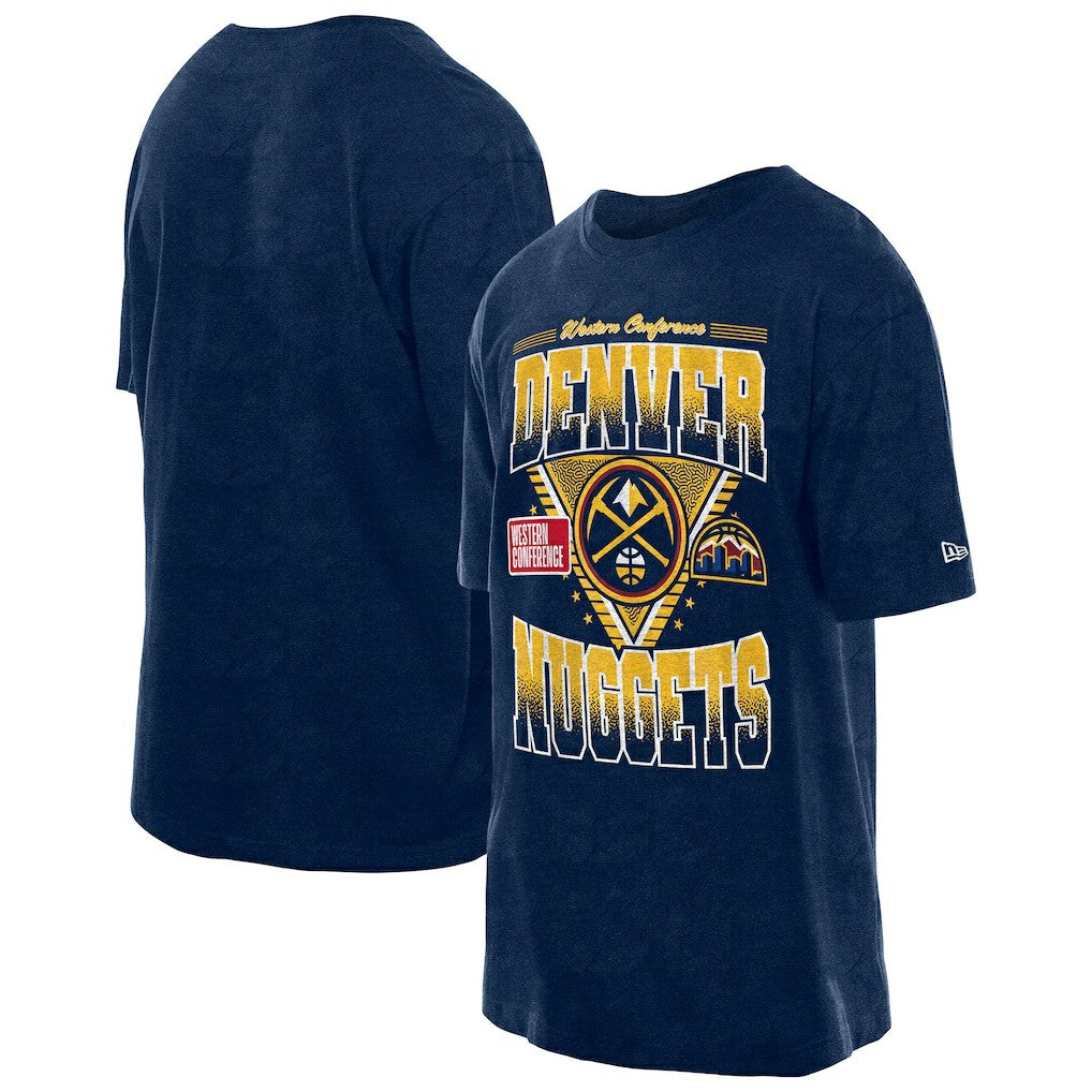 Denver Nuggets Old School Sport Vintage Wash T-Shirt Navy - NBA