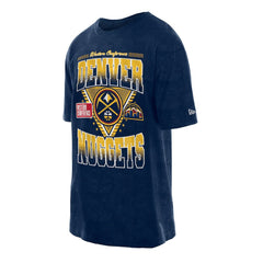 Denver Nuggets Old School Sport Vintage Wash T-Shirt Navy - NBA
