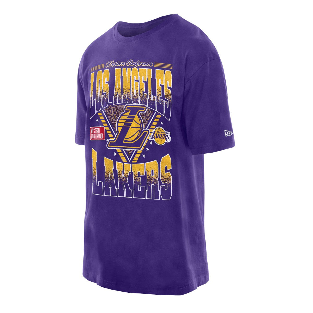 Los Angeles Lakers Old School Sport Vintage Wash T-Shirt Purple - NBA