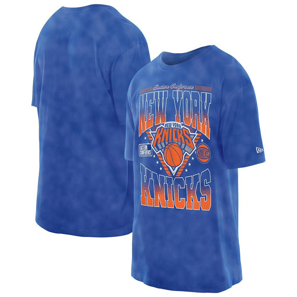New York Knicks Old School Sport Vintage Wash T-Shirt Blue - NBA