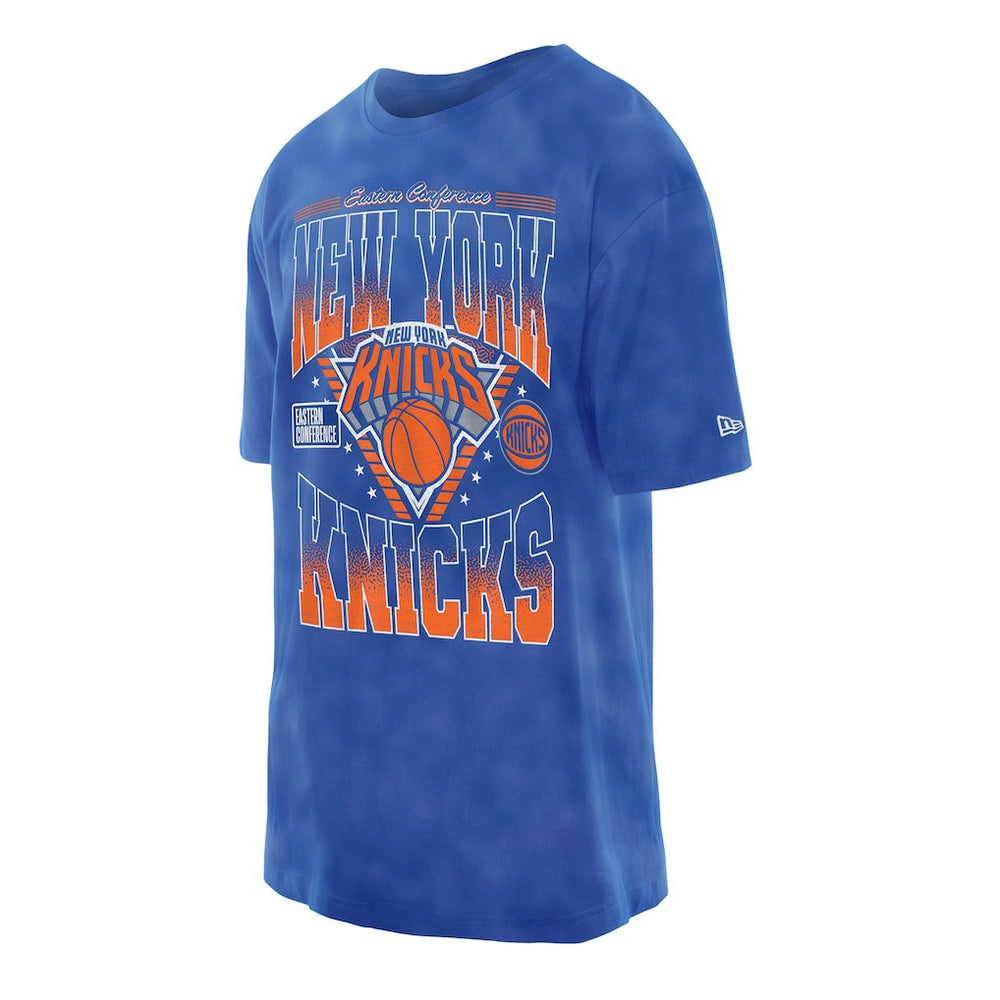 New York Knicks Old School Sport Vintage Wash T-Shirt Blue - NBA