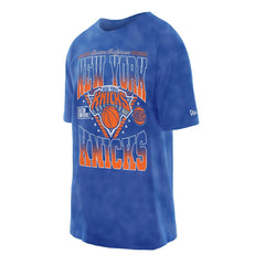 New York Knicks Old School Sport Vintage Wash T-Shirt Blue - NBA