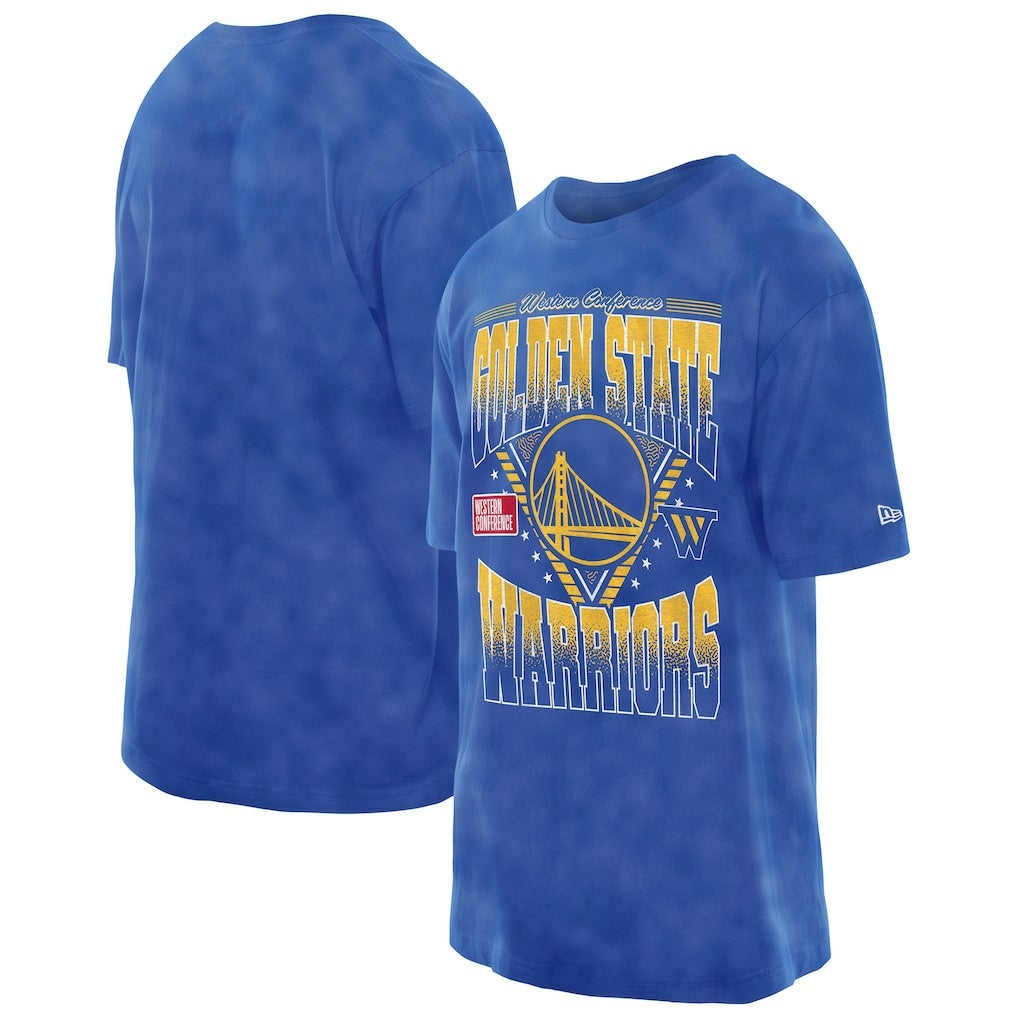 Golden State Warriors Boxy Old School Sport Vintage Wash T-Shirt Royal - NBA