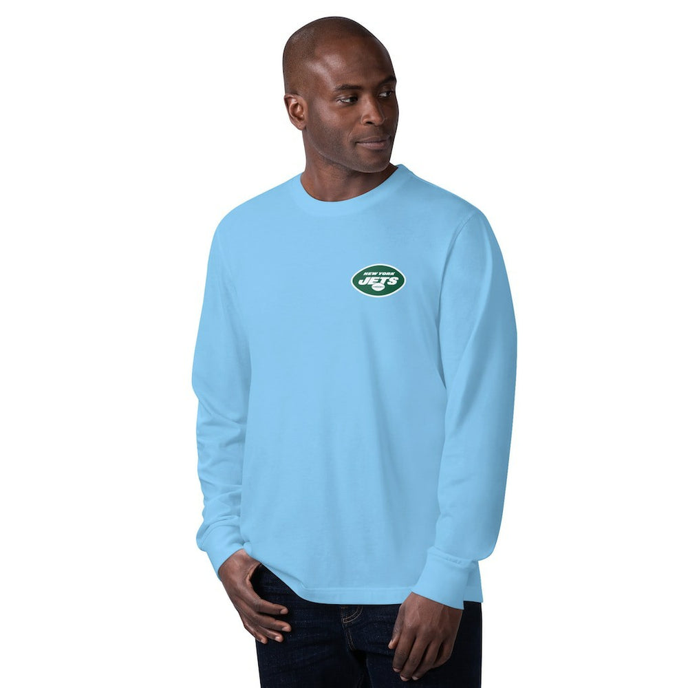New York Jets Margaritaville Hail Mary Long Sleeve T-Shirt Blue | NFL