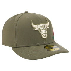 Chicago Bulls Tonal Florals 59FIFTY Fitted Hat Olive - NBA