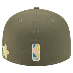 Boston Celtics Tonal Florals 59FIFTY Fitted Hat Olive - NBA