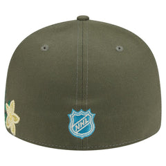 Vegas Golden Knights New Era Tonal Florals 59FIFTY Fitted Hat - Olive - NHL