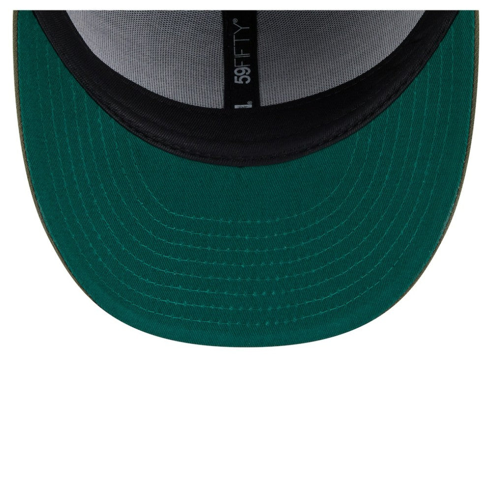Chicago Blackhawks New Era Tonal Florals 59FIFTY Fitted Hat - Olive - NHL