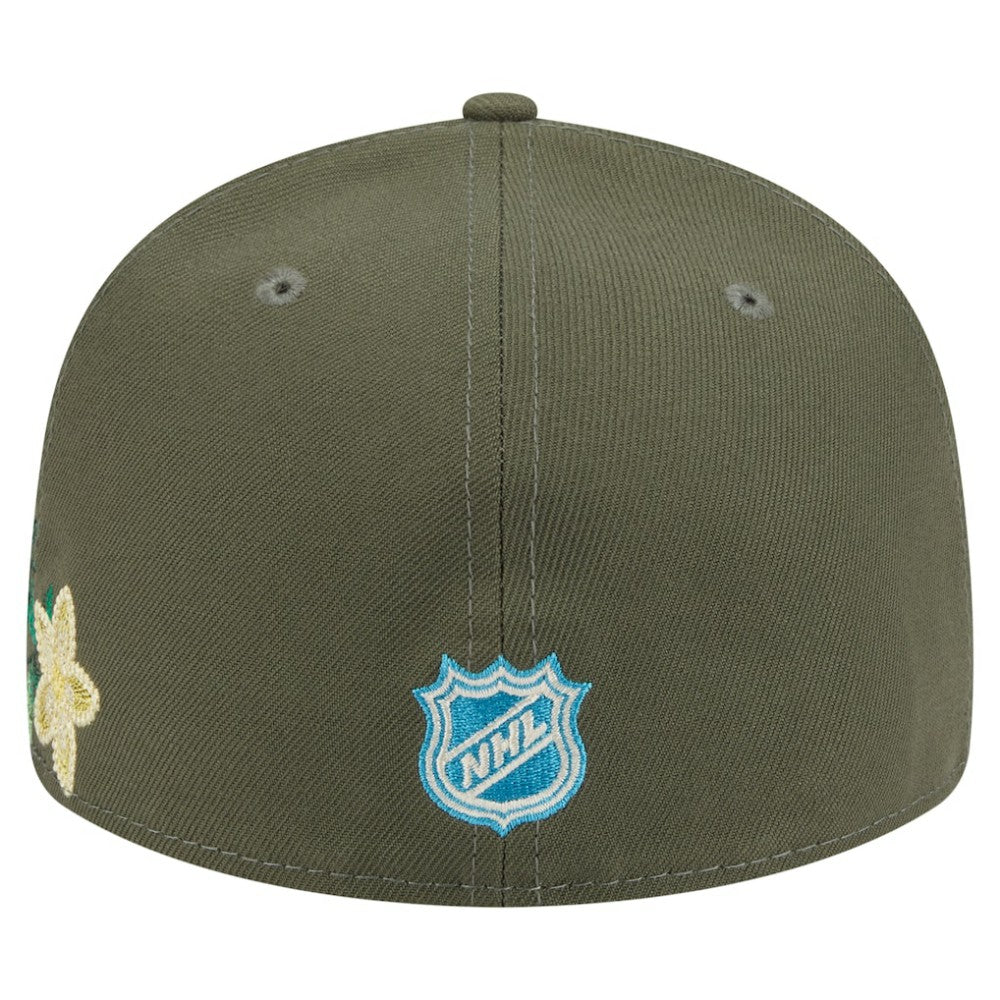 Detroit Red Wings New Era Tonal Florals 59FIFTY Fitted Hat - Olive - NHL