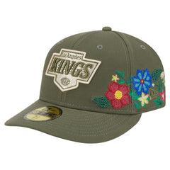 Los Angeles Kings New Era Tonal Florals 59FIFTY Fitted Hat - Olive - NHL