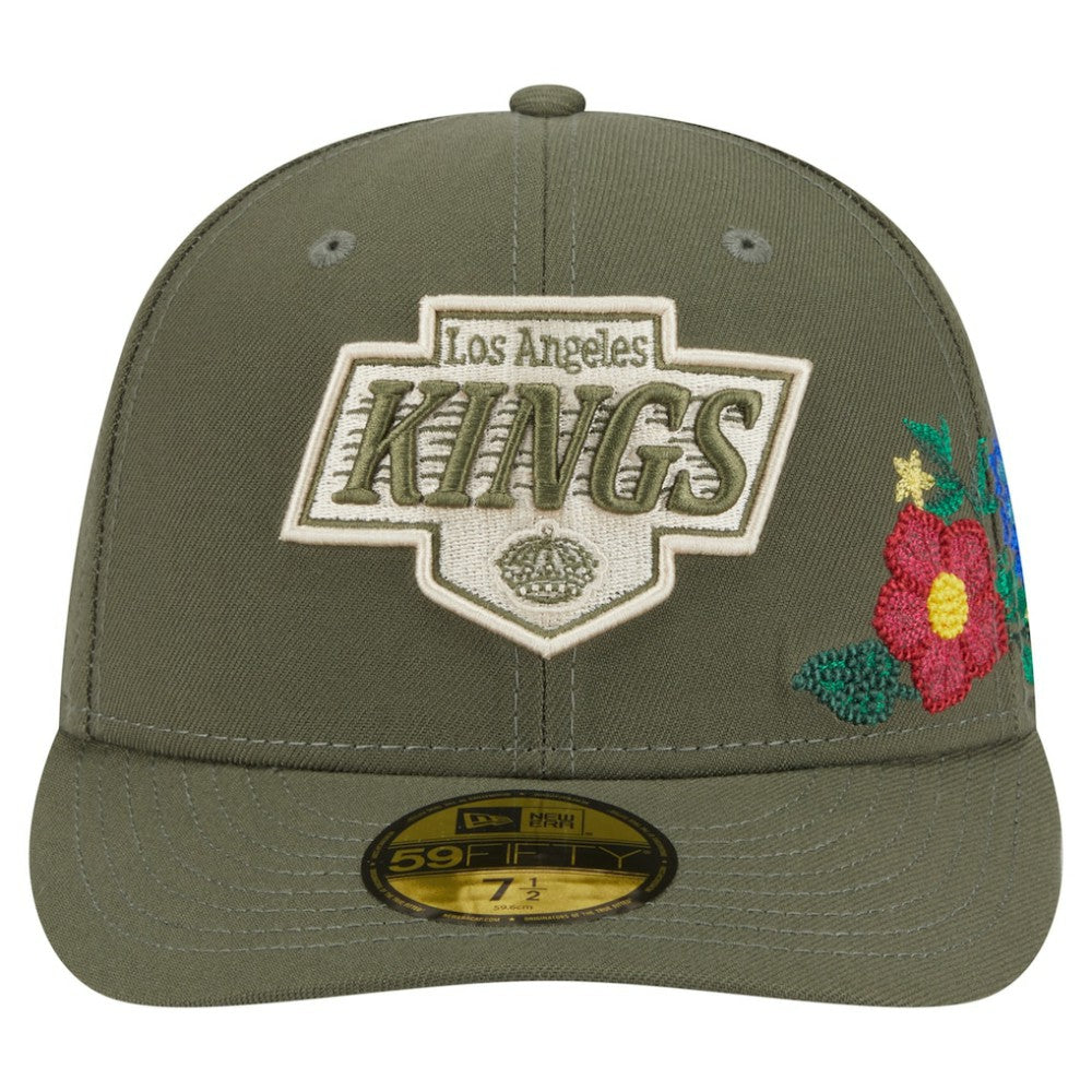 Los Angeles Kings New Era Tonal Florals 59FIFTY Fitted Hat - Olive - NHL