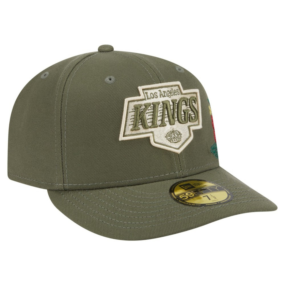 Los Angeles Kings New Era Tonal Florals 59FIFTY Fitted Hat - Olive - NHL