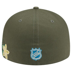 New York Rangers New Era Tonal Florals 59FIFTY Fitted Hat - Olive - NHL