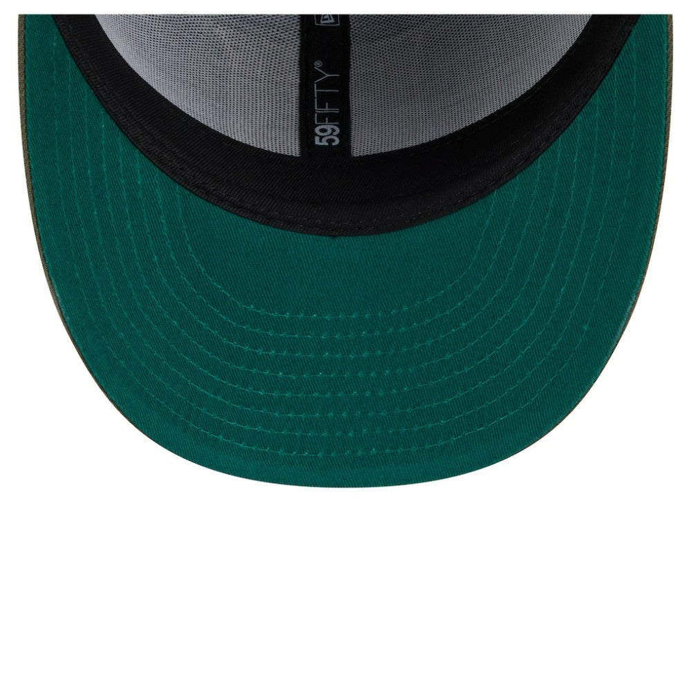 New York Rangers New Era Tonal Florals 59FIFTY Fitted Hat - Olive - NHL