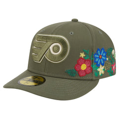 Philadelphia Flyers New Era Tonal Florals 59FIFTY Fitted Hat - Olive - NHL