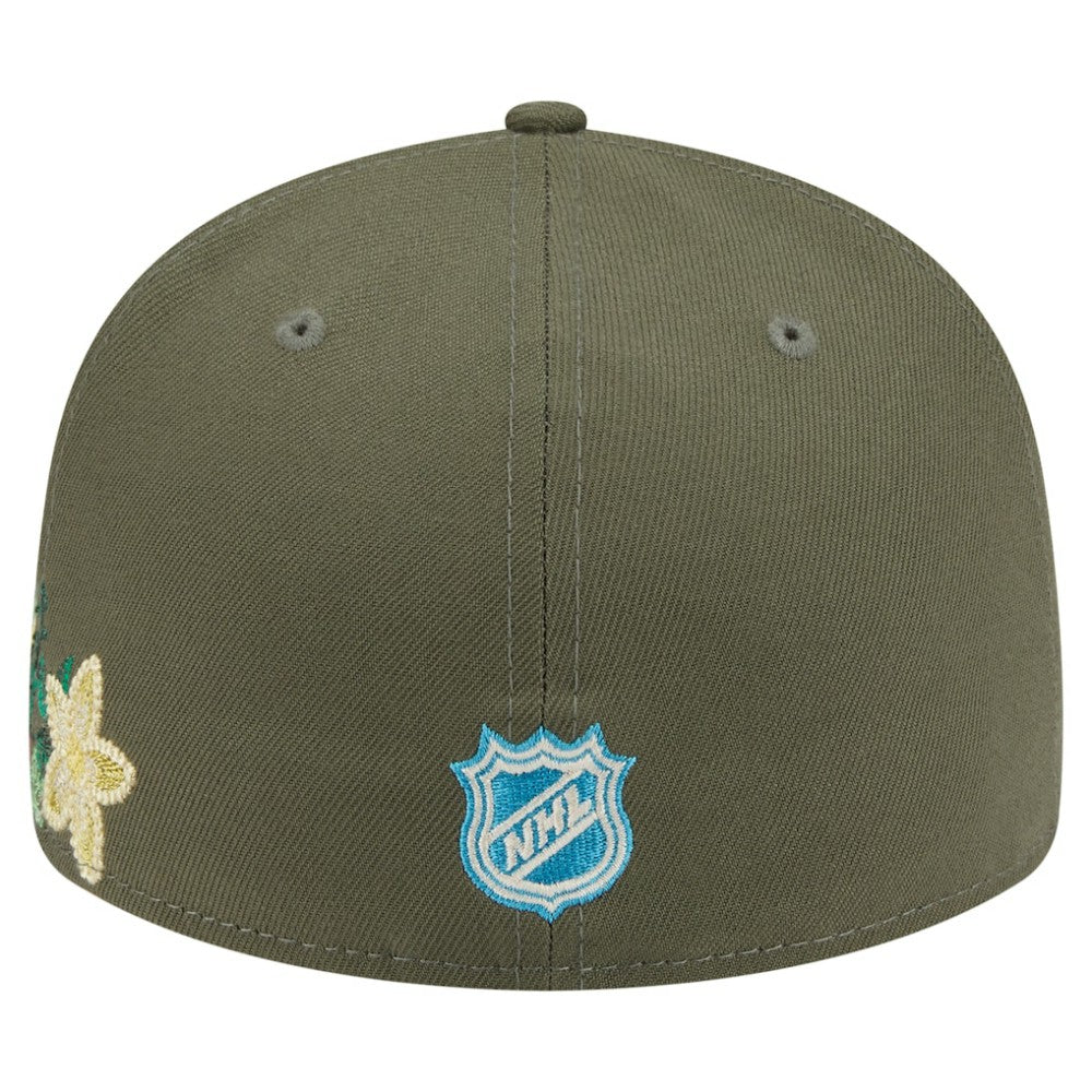 Philadelphia Flyers New Era Tonal Florals 59FIFTY Fitted Hat - Olive - NHL
