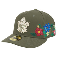 Toronto Maple Leafs New Era Tonal Florals 59FIFTY Fitted Hat - Olive - NHL