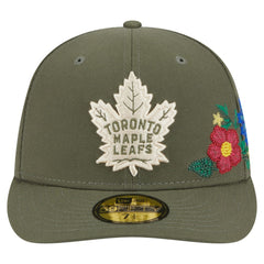 Toronto Maple Leafs New Era Tonal Florals 59FIFTY Fitted Hat - Olive - NHL