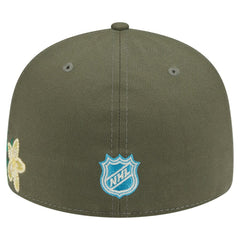 Toronto Maple Leafs New Era Tonal Florals 59FIFTY Fitted Hat - Olive - NHL