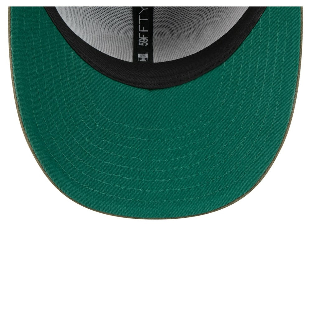 Boston Bruins New Era Tonal Florals 59FIFTY Fitted Hat - Olive - NHL