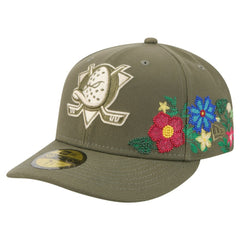 Anaheim Ducks New Era Tonal Florals 59FIFTY Fitted Hat - Olive - NHL