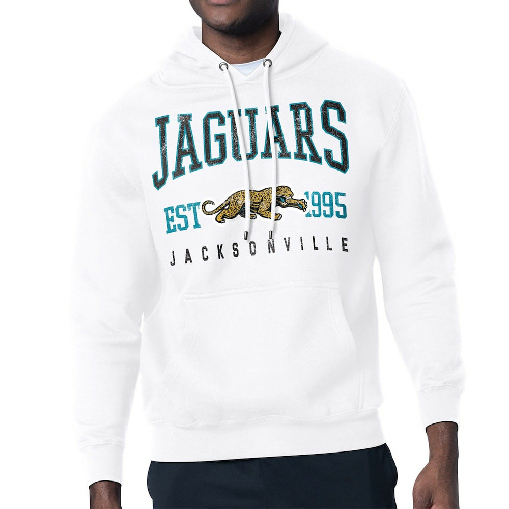 Jacksonville Jaguars Starter Retro Team Logo Pullover Hoodie White | NFL