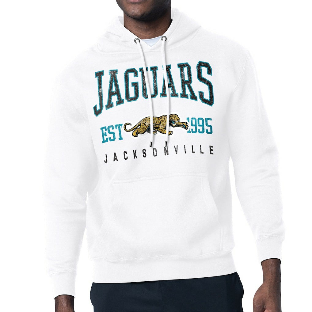 Jacksonville Jaguars Starter Retro Team Logo Pullover Hoodie White | NFL