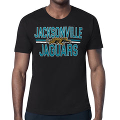 Jacksonville Jaguars Starter Mesh Look Retro Team Logo T-Shirt Black | NFL