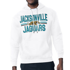 Jacksonville Jaguars Starter Mesh Look Retro Team Logo Pullover Hoodie White | NFL