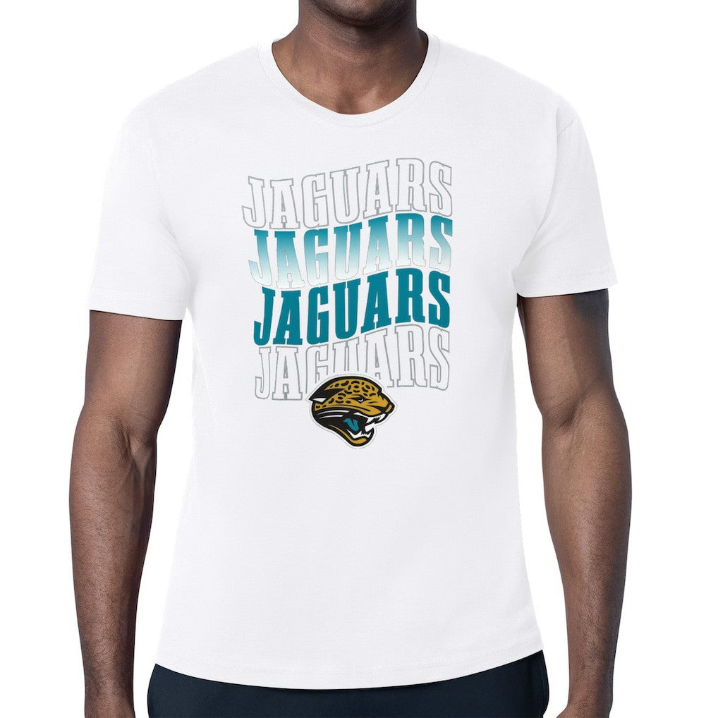 Jacksonville Jaguars Starter Repeat Wordmark Retro Team Logo T-Shirt White | NFL