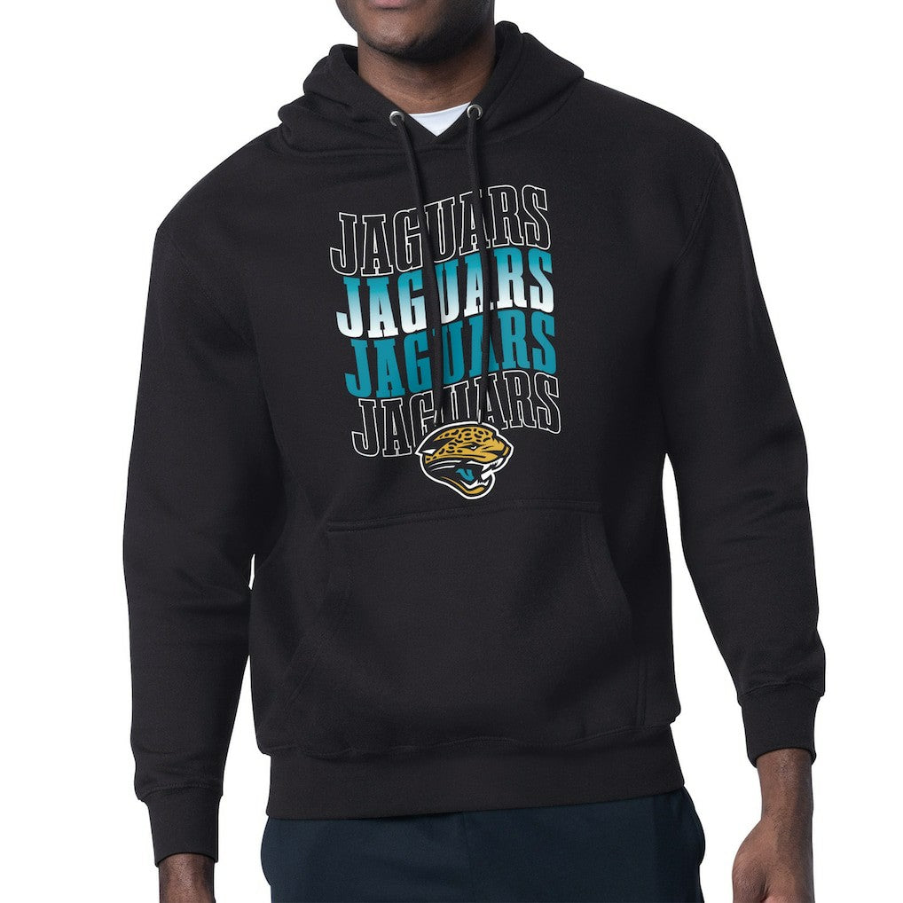 Jacksonville Jaguars Starter Repeat Wordmark Retro Team Logo Pullover Hoodie Black | NFL