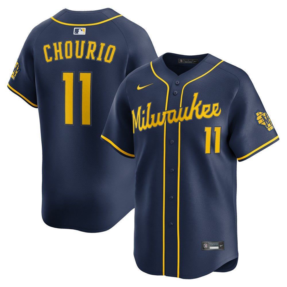 Jackson Chourio Milwaukee Brewers Nike Alternate 2 Limited Jersey - MLB