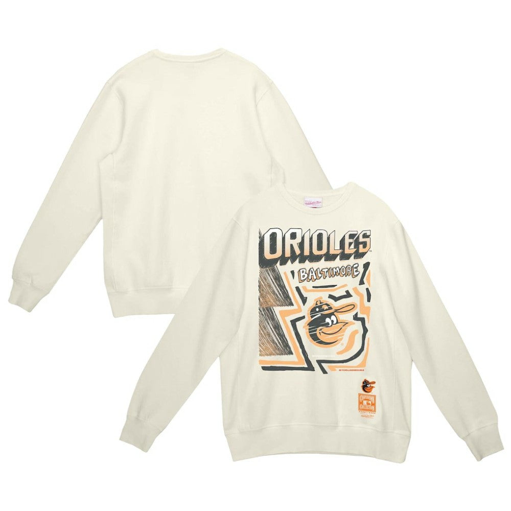 Baltimore Orioles Mitchell & Ness Sidewalk Sketch Pullover Hoodie - MLB